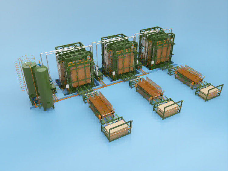 One Nitrogen Tank Drives Three Sets Of Hot Press Production Lines 30 Layers
